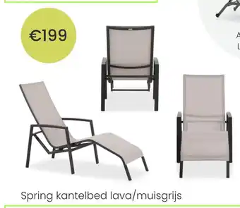 Buitenhof Tuinmeubelen Spring kantelbed lava/muisgrijs aanbieding