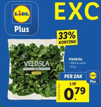 Lidl Veldsla aanbieding