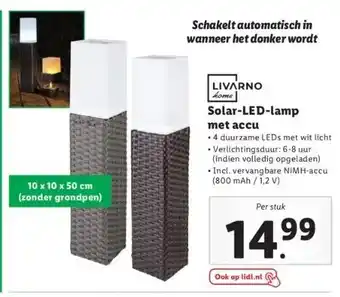 Lidl Livarno solar-led-lamp aanbieding