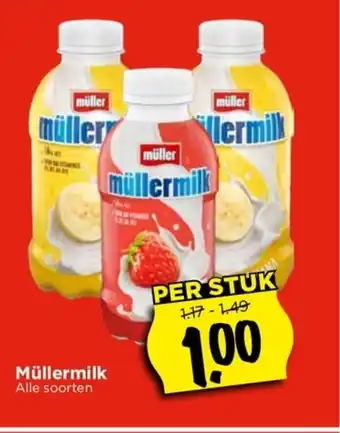 Vomar Voordeelmarkt Müllermilk Alle soorten aanbieding