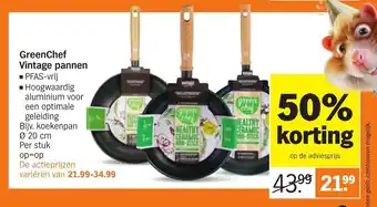 Albert Heijn GreenChef Vintage pannen aanbieding