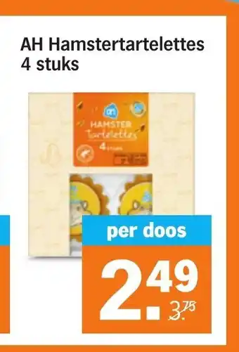 Albert Heijn Hamstertartelettes 4 stuks aanbieding