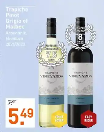 Gall & Gall Trapiche Pinot Grigio of Malbec Argentinië, Mendoza aanbieding