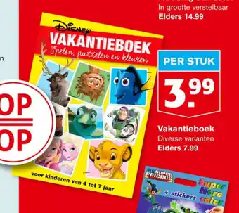 Hoogvliet Vakantieboek Diverse varianten Elders 7.99 aanbieding