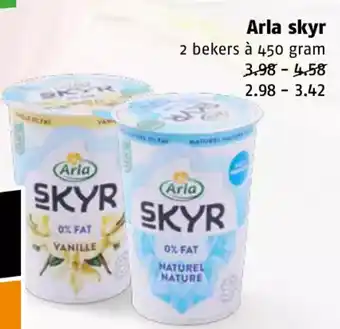 Poiesz Arla skyr 2 bekers à 450 gram aanbieding