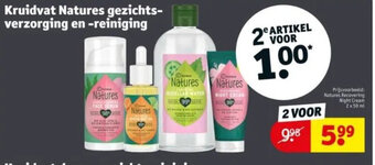 Kruidvat Kruidvat Natures gezichts-verzorging en -reiniging aanbieding