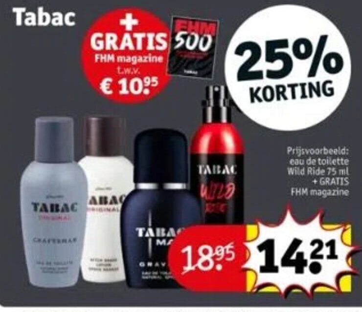 Tabac aanbieding bij Kruidvat