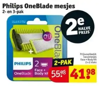 Kruidvat Philips OneBlade mesjes aanbieding