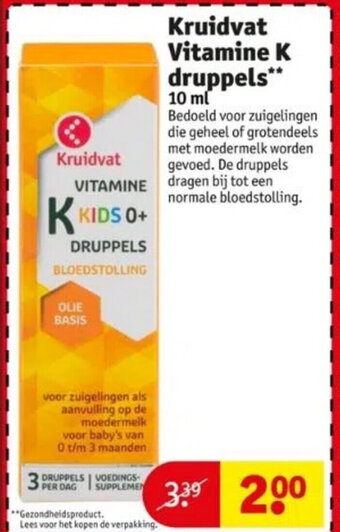 Kruidvat Kruidvat Vitamine K druppels* aanbieding