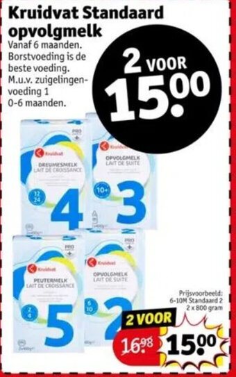 Kruidvat Kruidvat Standaard opvolgmelk aanbieding