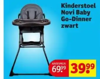 Kruidvat Kinderstoel Novi Baby Go-Dinner zwart aanbieding