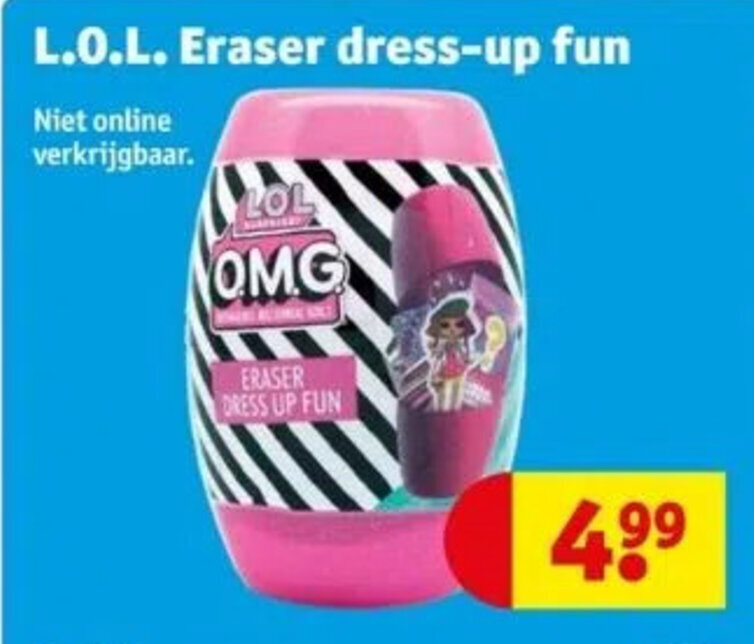 L.O.L. Eraser dressup fun aanbieding bij Kruidvat