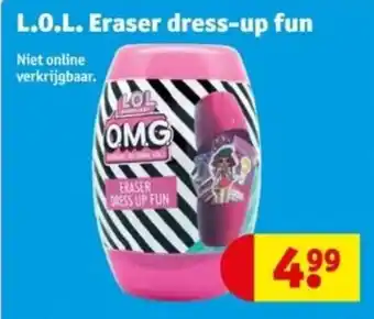 Kruidvat L.O.L. Eraser dress-up fun aanbieding