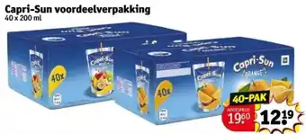 Kruidvat Capri-Sun voordeelverpakking 40 x 200 ml aanbieding