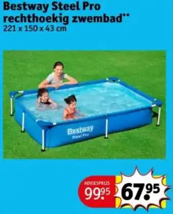 Kruidvat Bestway Steel Pro rechthoekig zwembad" aanbieding