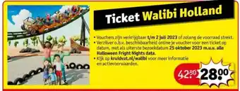 Kruidvat Ticket Walibi Holland aanbieding