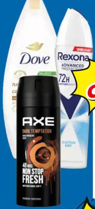 Boni Axe, Dove of Rexona deodorant of douchegel alle varianten aanbieding