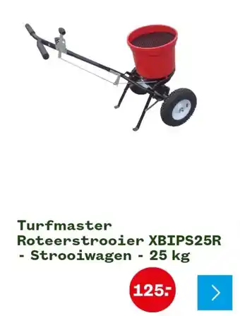 Welkoop Turfmaster Roteerstrooier XBIPS25R Strooiwagen - 25 kg aanbieding