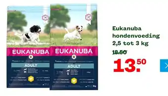 Welkoop Eukanuba hondenvoeding 2,5 tot 3 kg aanbieding