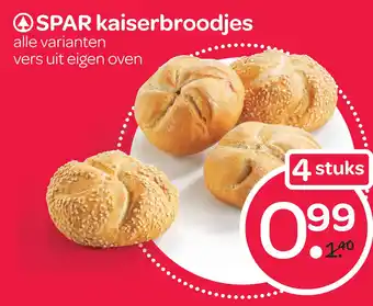 Spar SPAR kaiserbroodjes aanbieding