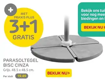 Praxis PARASOLTEGEL BISC CINZA aanbieding