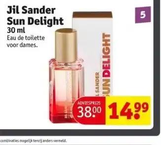 Kruidvat Jil sander sun delight 30 ml aanbieding