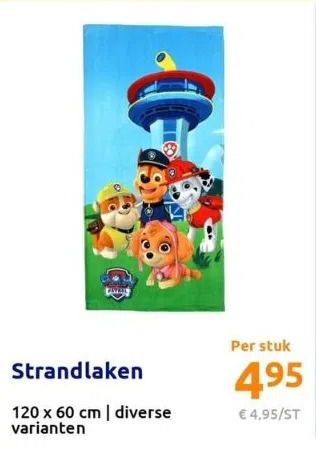 Action Strandlaken aanbieding