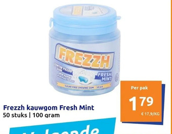 Action Frezzh kauwgom fresh mint aanbieding