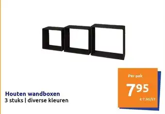 Action Houten wandboxen aanbieding