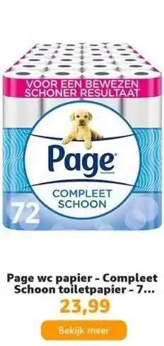 Amazon Page wc papier - compleet schoon toiletpapier - 72 rollen - voordeelverpakking aanbieding