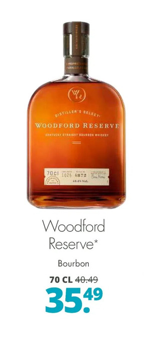 Mitra Woodford reserve* bourbon aanbieding