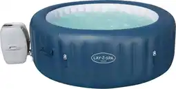 Intratuin Bestway opblaasbare jacuzzi lay-z-spa milan plus rond blauw d 196 h 71 cm aanbieding