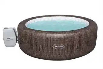 Intratuin Bestway opblaasbare jacuzzi lay-z-spa st.moritz rond bruin d 216 h 71 cm aanbieding