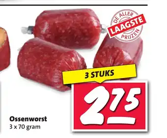 Nettorama Ossenworst 3 x 70 gram aanbieding