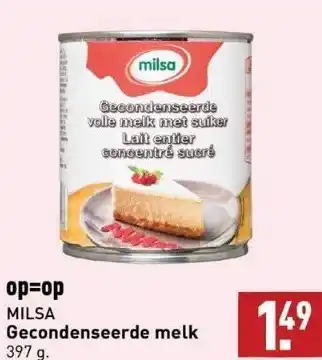 ALDI Gecondenseerde melk 397 g. aanbieding