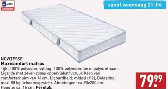 ALDI Maxicomfort matras aanbieding