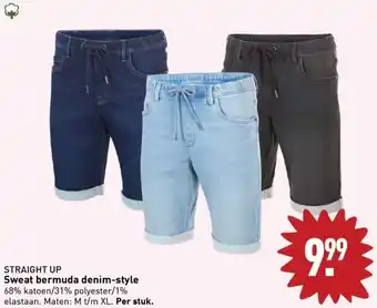 ALDI Sweat bermuda denim-style aanbieding