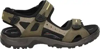 Bol.com Ecco off road leren heren sandalen zwart/groen - maat 43 aanbieding