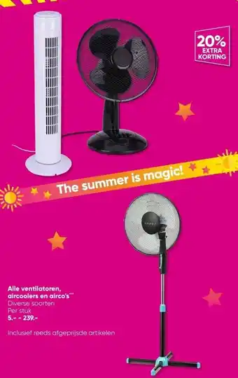 Big Bazar Alle ventilatoren, aircoolers en airco's aanbieding