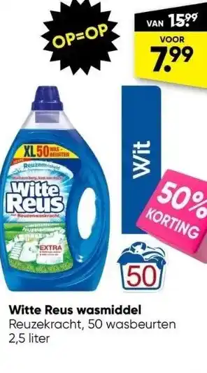 Big Bazar Witte reus wasmiddel aanbieding