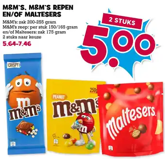 Boon`s Markt M&m's, m&m's repen en/of maltesers aanbieding