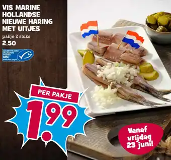 Boon`s Markt Vis marine hollandse nieuwe haring met uitjes aanbieding