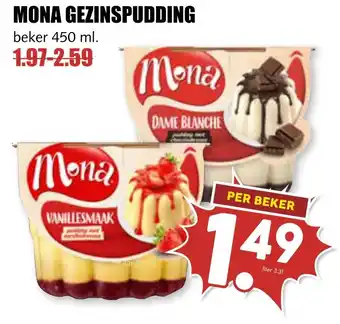 MCD Supermarkt Mona gezinspudding aanbieding