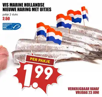 MCD Supermarkt Vis marine hollandse nieuwe haring met uitjes aanbieding