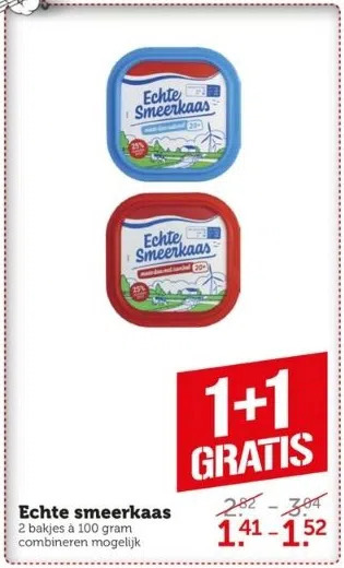 Coop Echte smeerkaas aanbieding