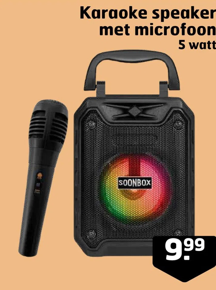 Karaoke speaker met microfoon aanbieding bij Trekpleister