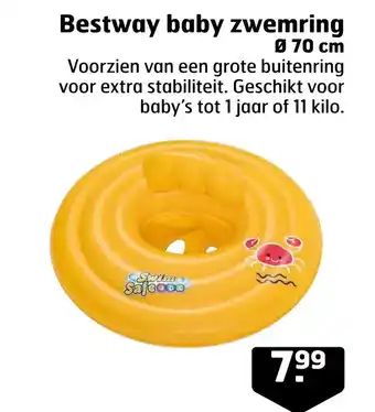 Trekpleister Bestway baby zwemring aanbieding