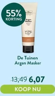 Holland & Barrett Argan masker aanbieding