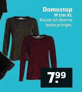 Trekpleister Damestop aanbieding