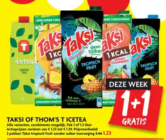 Dekamarkt Taksi of thom's t icetea aanbieding